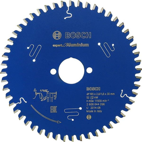 Bosch: saw blades  - Expert for Aluminium 165 x 30 x 2,6 mm, 52 -  SKU: 2608644096