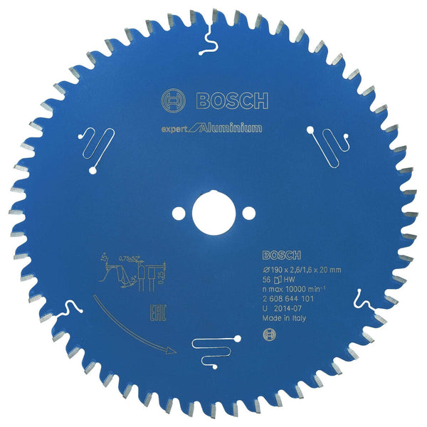 Bosch: saw blades  - Expert for Aluminium 190 x 20 x 2,6 mm, 56 -  SKU: 2608644101