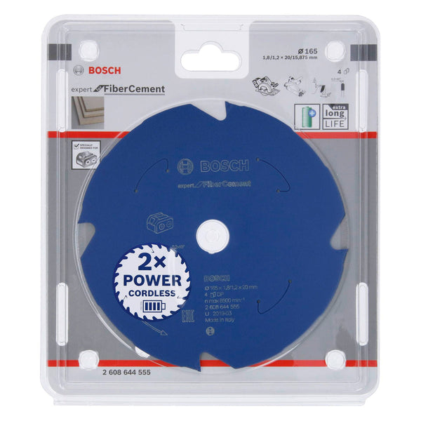 Bosch: saw blades  - Expert for Fiber Cement CSB GKS 18V C/Saw 165x20x4 -  SKU: 2608644555