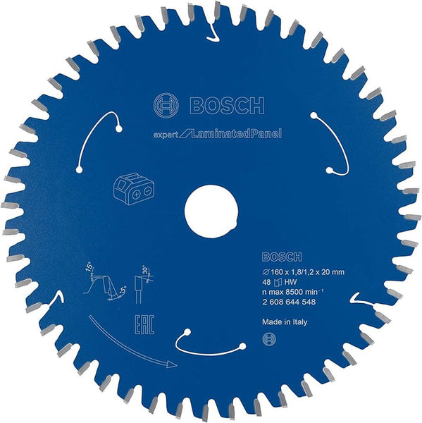 Bosch Expert Laminated Panel Saw Blade 160mm: Wood Cutting Circular Blade, 48 Teeth