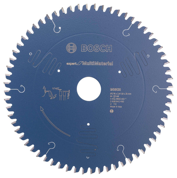 Bosch: saw blades  - Expert for Multi Material 216 x 30 x 2,4 mm, 64 -  SKU: 2608642493