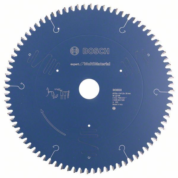Bosch: saw blades  - Expert for Multi Material 254 x 30 x 2,4 mm, 80 -  SKU: 2608642528