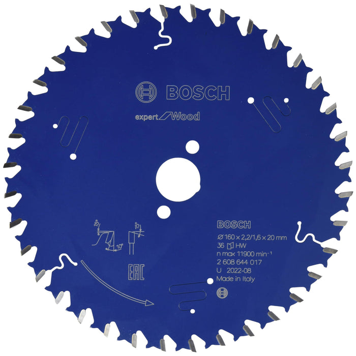 Bosch: saw blades  - Expert for Wood 160 x 20 x 2,2 mm, 36 -  SKU: 2608644017