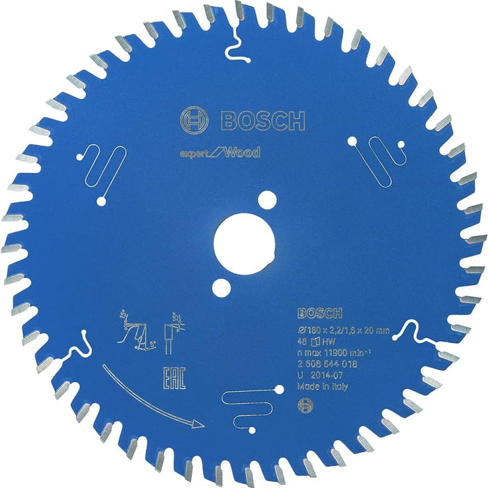 Bosch: saw blades  - Expert for Wood 160 x 20 x 2,2 mm, 48 -  SKU: 2608644018