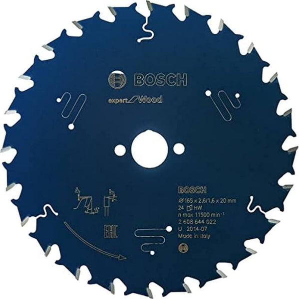 Bosch: saw blades  - Expert for Wood 165 x 20 x 2,6 mm, 24 -  SKU: 2608644022