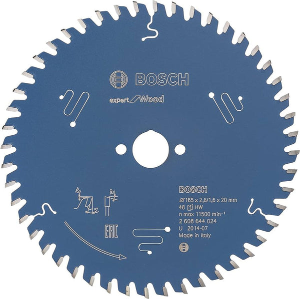 Bosch: saw blades  - Expert for Wood 165 x 20 x 2,6 mm, 48 -  SKU: 2608644024