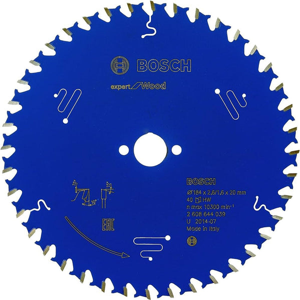 Bosch: saw blades  - Expert for Wood 184 x 20 x 2,6 mm, 40 -  SKU: 2608644039