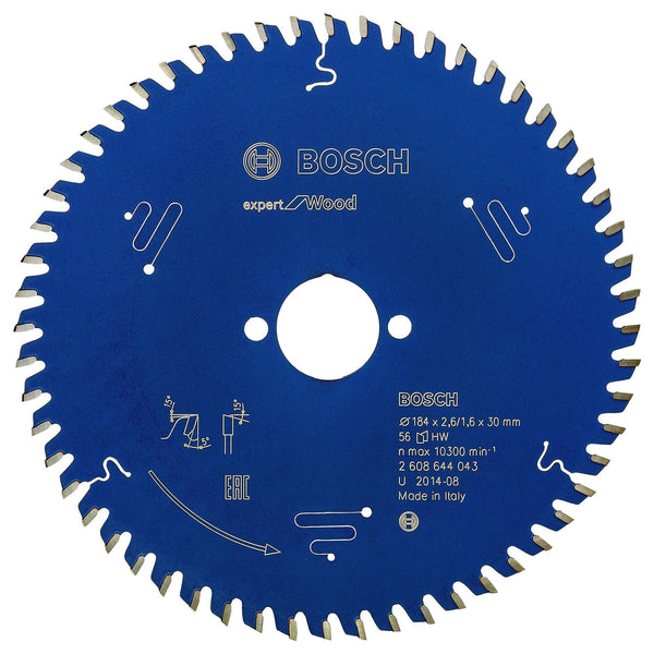 Bosch Saw Blade Expert Wood 184mm 56 Teeth - Wood Cutting Circular Blade
