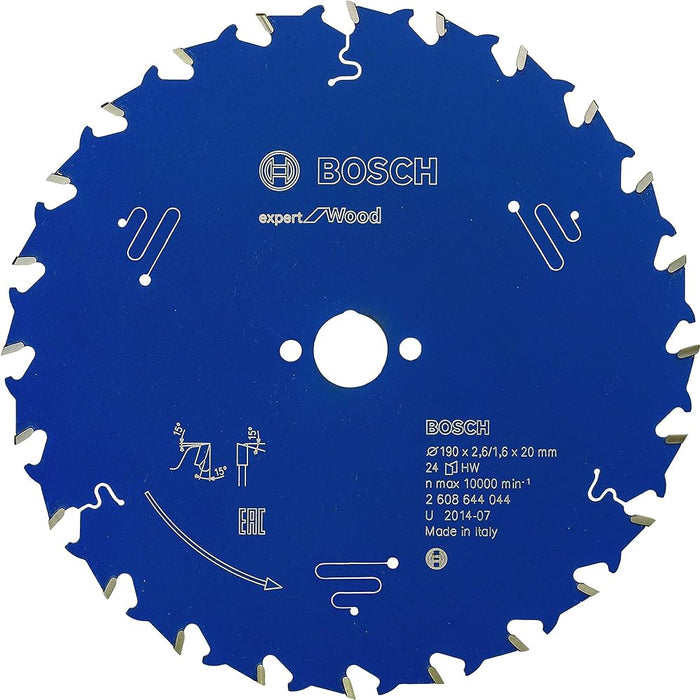 Bosch Expert for Wood Saw Blade 190mm 24T - Wood Cutting Blade