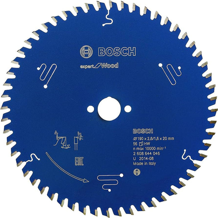 Bosch Expert for Wood Circular Saw Blade 190mm, 56 Teeth - Wood Cutting