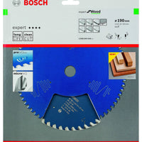 Bosch Expert for Wood Saw Blade 190mm 48T. Circular saw blade for wood cutting. SKU: 2608644049
