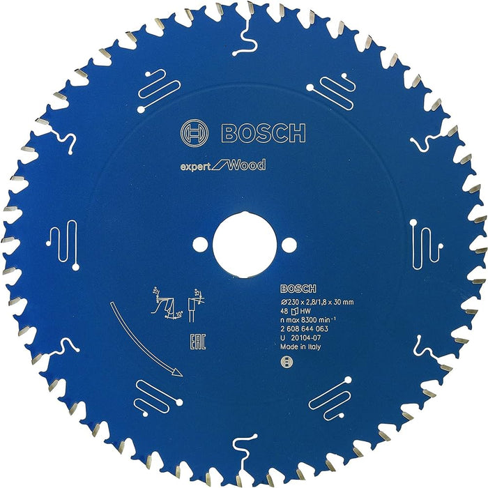 Bosch Expert Wood Saw Blade 230mm 48T: Precision Wood Cutting Blade - Model 2608644063. Buy Now!