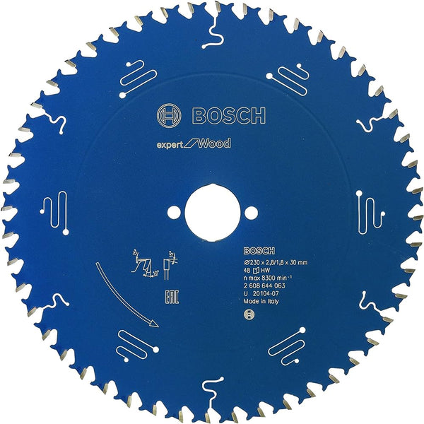 Bosch Expert Wood Saw Blade 230mm 48T: Precision Wood Cutting Blade - Model 2608644063. Buy Now!