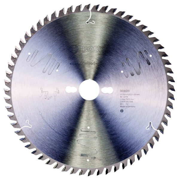 Bosch Expert Wood 250mm 60 Teeth Circular Saw Blade - Wood Cutting Power Tool Accessories