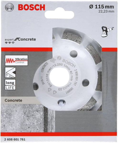 Bosch Expert Concrete Diamond Grinding Wheel 115mm: Long Life Concrete Grinding Head