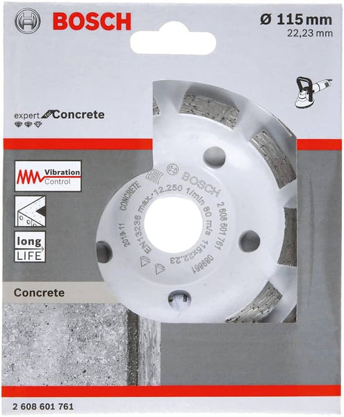 Bosch Expert Concrete Diamond Grinding Head 115mm - Long Life Concrete Grinding Disc- 2608601761