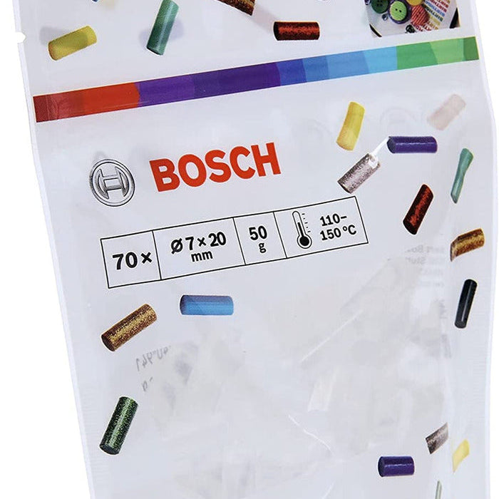 Bosch Gluey Glue Sticks: 70 Pack Transparent Glue Refills Ø7x20mm. Craft, Hobby & DIY projects.