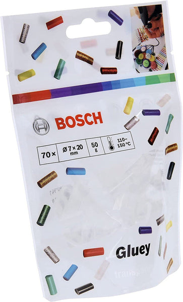 Bosch Gluey Glue Sticks: 70 Pack Transparent Glue Refills Ø7x20mm. Craft, Hobby & DIY projects.