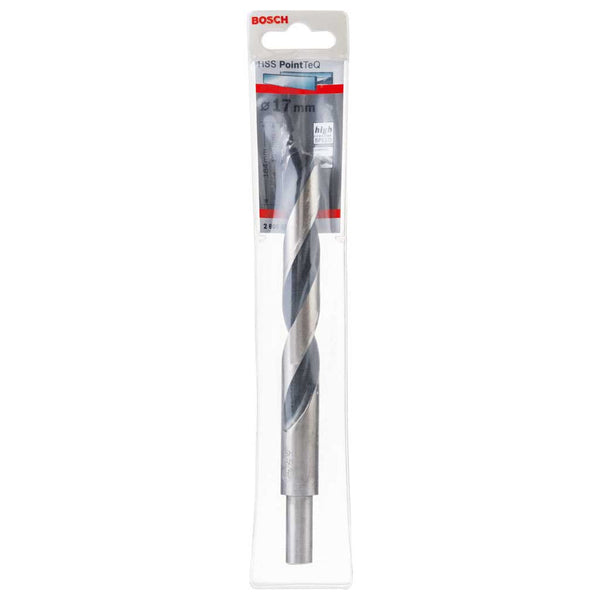Bosch 17mm HSS PointTeQ Drill Bit - Reduced Shank High Speed Steel for Wood & Metal Drilling