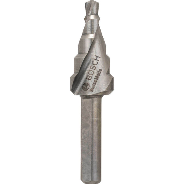 BOSCH Step Drill Bit HSS 4-12mm: Metal Hole Drilling, Stepped Bit for Precision.