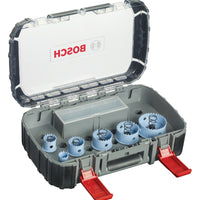 Bosch Hole Saw Set: Sheet Metal, 22-64mm Sizes, Drill Bits - Precision Hole Cutting Tools