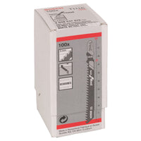 Bosch T111C Jigsaw Blades - HCS Basic for Wood (100 Pack) - Durable & Reliable Wood Cutting