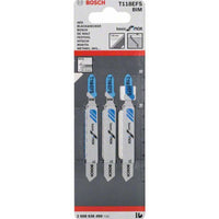 Bosch T118EFS Jigsaw Blades (3-Pack) - BIM, Basic for Inox, Stainless Steel & Metal Cutting