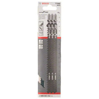 Bosch T744D Jigsaw Blades - Speed for Wood - 3-Piece HCS Set. Fast Cutting for Wood Projects.