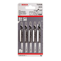 Bosch T101B Jigsaw Blades for Clean Wood Cuts | HCS 5-Piece Set