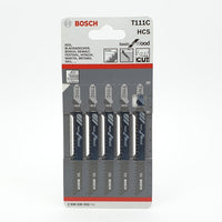 Bosch T111C Jigsaw Blades HCS for Wood - 5 Pack. Wood Cutting Blade Set.