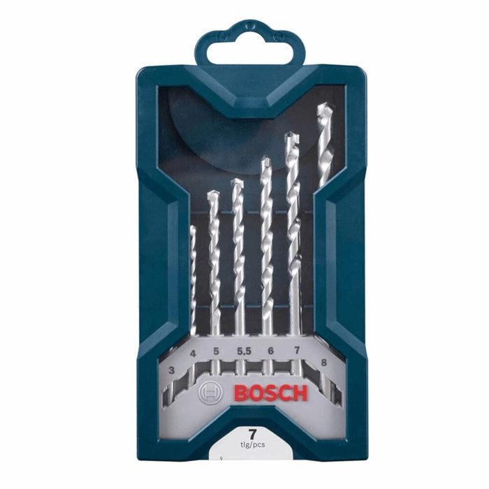 Bosch 7pc Mini-X-Line Masonry Drill Bit Set 3-8mm | Drill Bits, Tools
