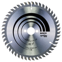 Bosch Optiline Wood 160mm Circular Saw Blade - 48 Teeth - Wood Cutting Blade for Precise Cuts