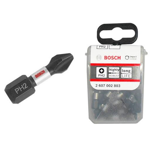 Bosch PH2 Impact Bit Set: Durable Screwdriver Bits for Impact Drivers