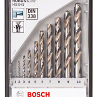 Bosch HSS-G Drill Bit Set (1-10mm) - Metal Drilling Twist Drill Bits - High Speed Steel