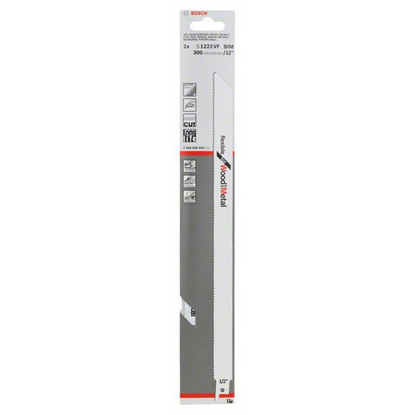 Bosch: saw blades  - BIM S 1222 VF Flexible for Wood and Metal, 3 pc -  SKU: 2608656043