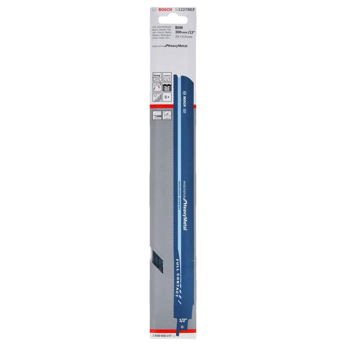 Bosch: saw blades  - BIM S 1227 BEF Endurance for Heavy Metal, 5 pc -  SKU: 2608658147