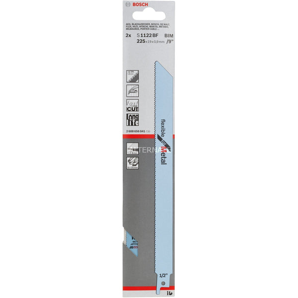 Bosch: saw blades  - BIM S 1122 BF Flexible for Metal, 2 pc -  SKU: 2608656041