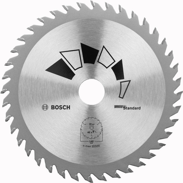 Bosch 160mm Saw Blade: Wood Cutting, 20mm Bore, 24 Teeth. Circular Saw Blade