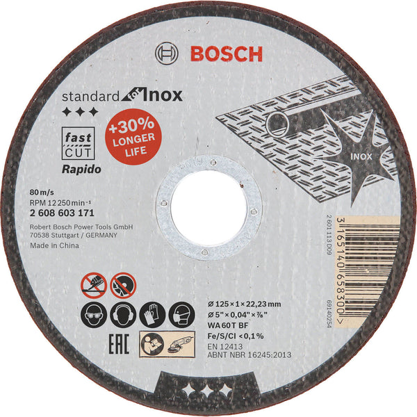 Bosch 125mm Inox Cutting Disc WA60T BF | Stainless Steel Cut-Off Wheel
