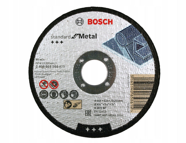 Bosch Bonded abrasives - Straight cutting Standard Metal A 30 S BF, 115, 22,23, 2,5 -  2608603164