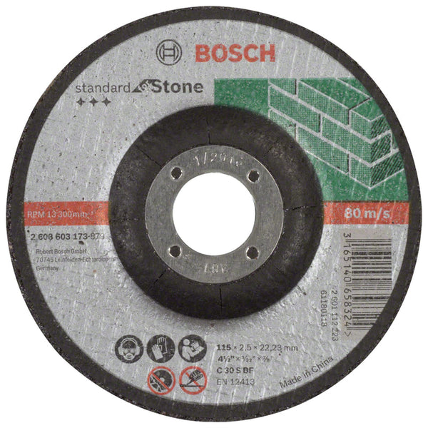 Bosch Bonded abrasives - Cutting depressed centre Standard Stone C 30 S BF, 115, 22,23, 2,5 -  2608603173