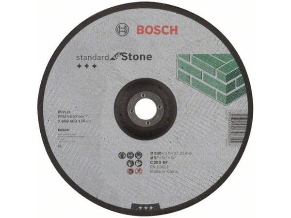 Bosch Bonded abrasives - Cutting depressed centre Standard Stone C 30 S BF, 230, 22,23, 3,0 -  2608603176