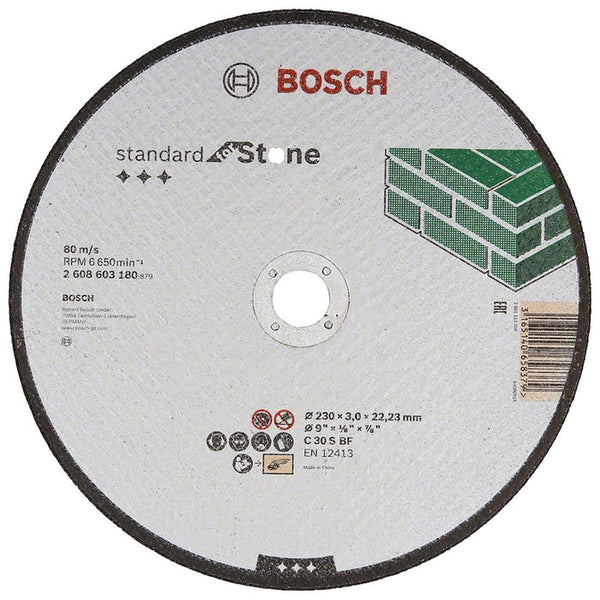 Bosch 230mm Stone Cutting Disc: Abrasive Grinding Wheel for Masonry & Stone - 9 inch C 30 S BF