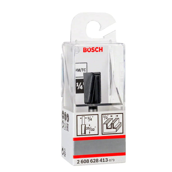 Bosch Router Bit Straight 1/4 Inch Woodworking HM/TC Cutter Groove Slotting Rebating Tool for Wood | Durable & Precise