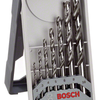 Bosch HSS-G Metal Drill Bit Set 2-10mm (7pc). High-Speed Steel Twist Drill Bits for Metal, Wood & Plastic.