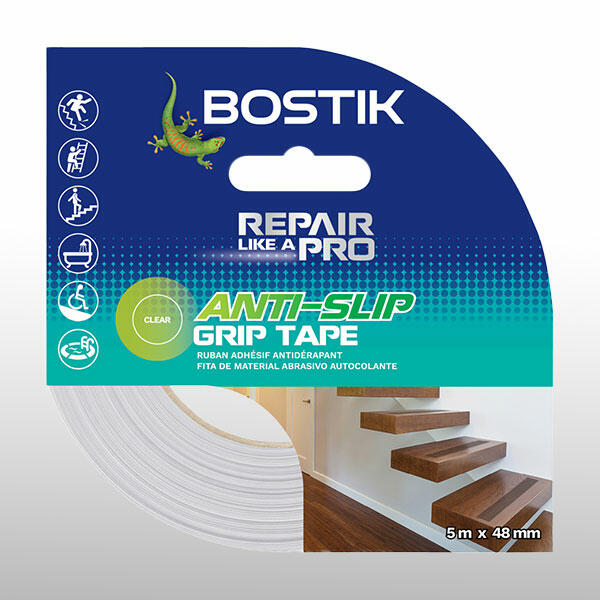 BOSTIK ANTI-SLIP ADHESIVE TAPE - CLEAR 5m X 48mm - 1-1052