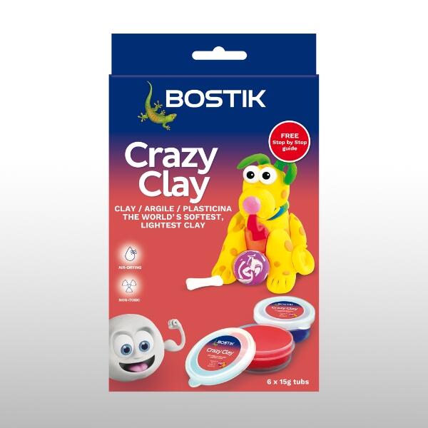 BOSTIK CRAZY CLAY 6 X 15G - 1-1743