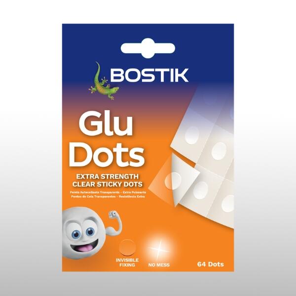 BOSTIK GLUE DOTS EXTRA STRENGTH-64 DOTS - 1-2601