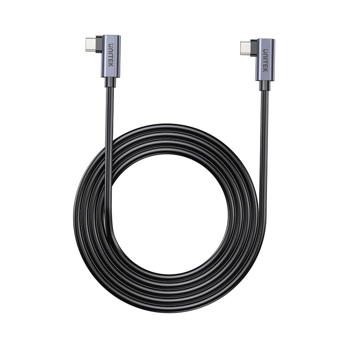 UNITEK .5M 100W USB-C DUAL 90-DEG BLK(C14147A-0.5) - CAB-USB-C-100W-0.5M