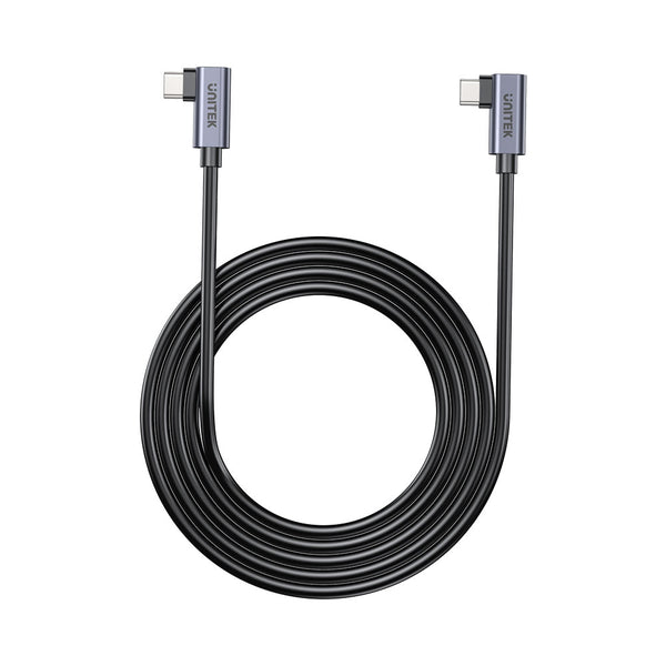 UNITEK .5M 100W USB-C DUAL 90-DEG BLK(C14147A-0.5) - CAB-USB-C-100W-0.5M